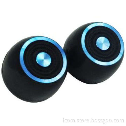 2.0-channel Professional Speakers, Perfect High/Low-tone Playing/USB, 3W x 2 Power/4Ω Impedance
